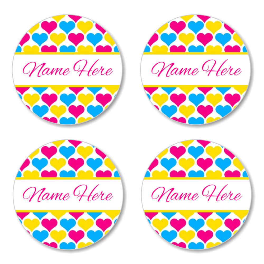 Hearts Round Label (Pack of 30)