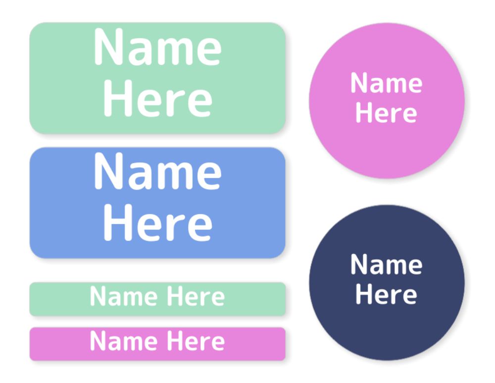 Multi Colour - Berry -  Mixed Name Label Pack