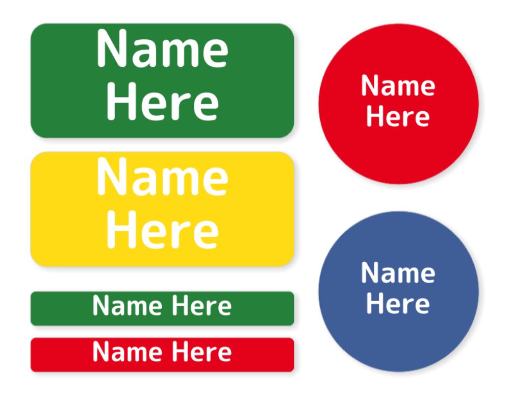 Multi Colour - Classic - Mixed Name Label Pack