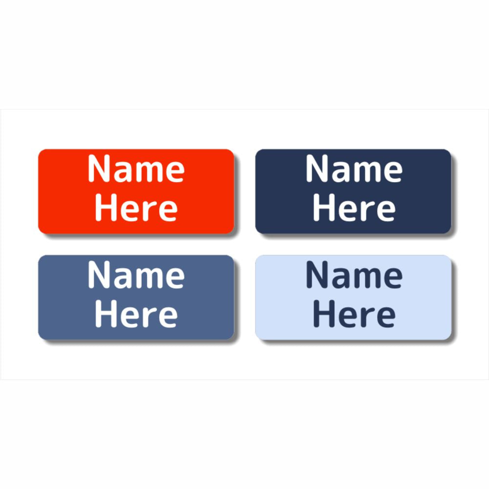 Multi Colour - Nautica Rectangle Name Labels (Pack of 32)