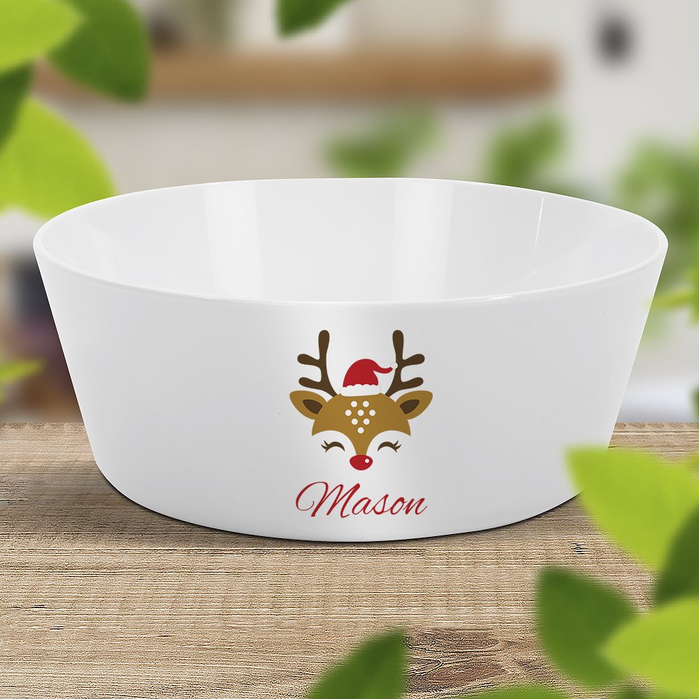 Reindeer Face Kids Bowl