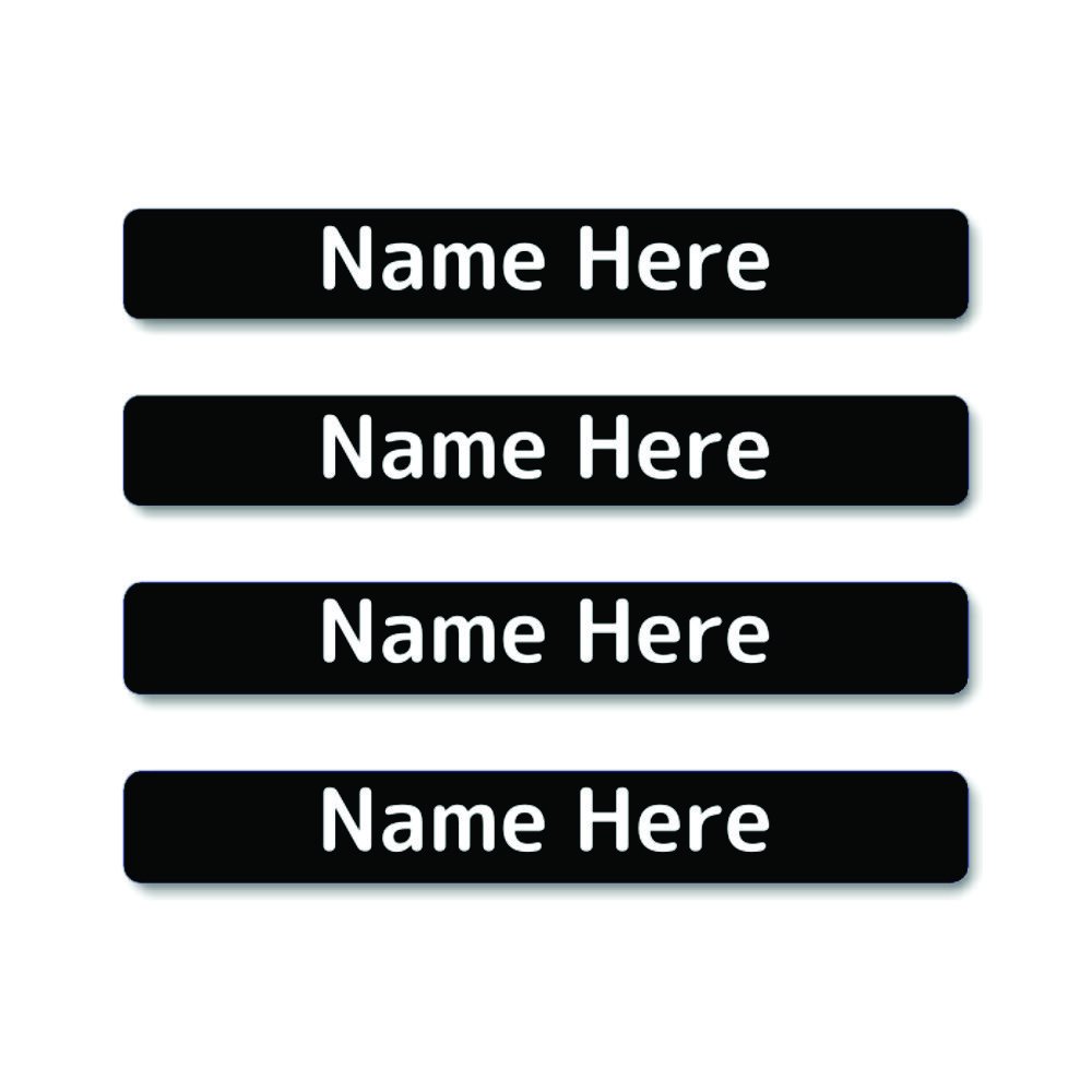 Single Colour Mini Name Labels (Pack of 40)