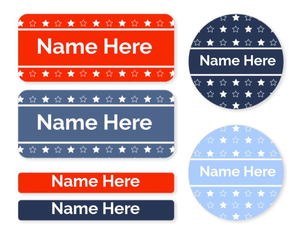 Star - Mixed Name Label Pack