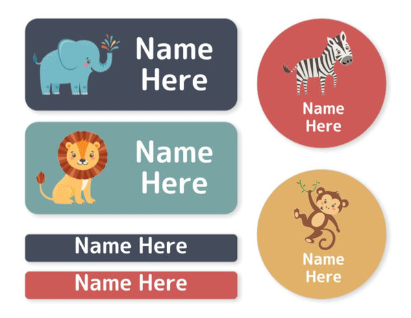 Zoo Animals -  Mixed Name Label Pack