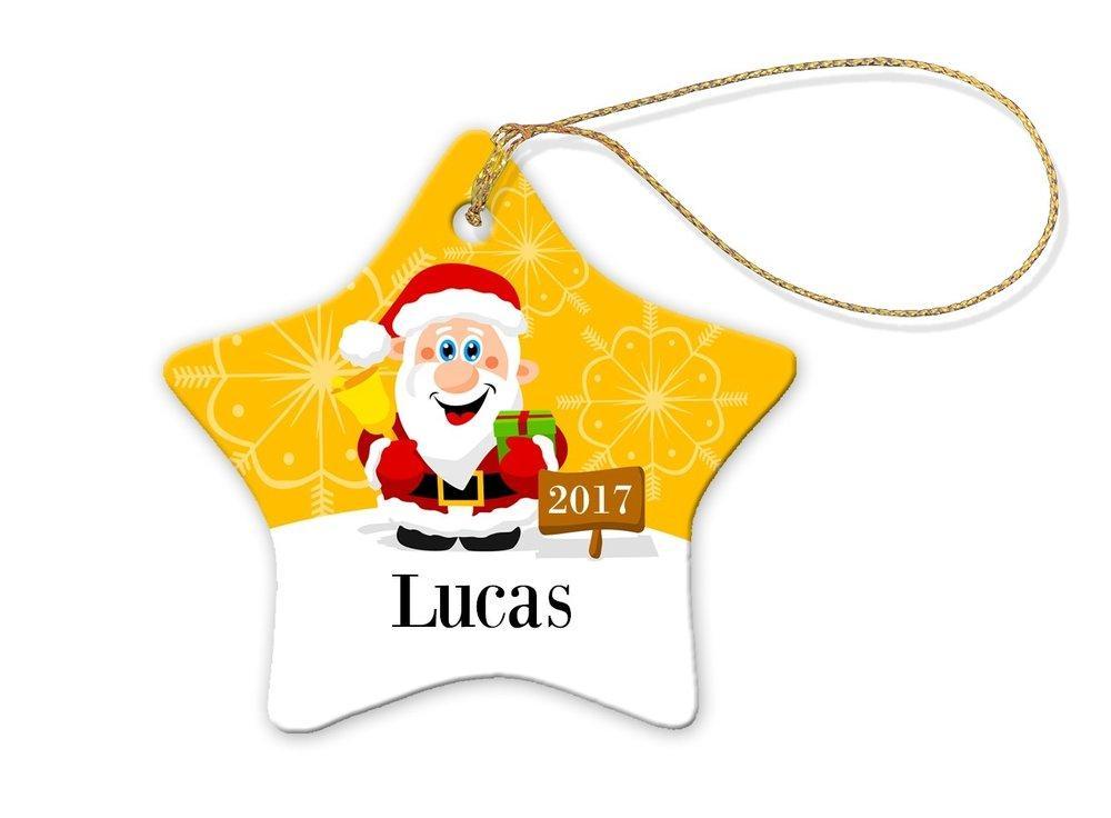 Happy Santa Star Decoration