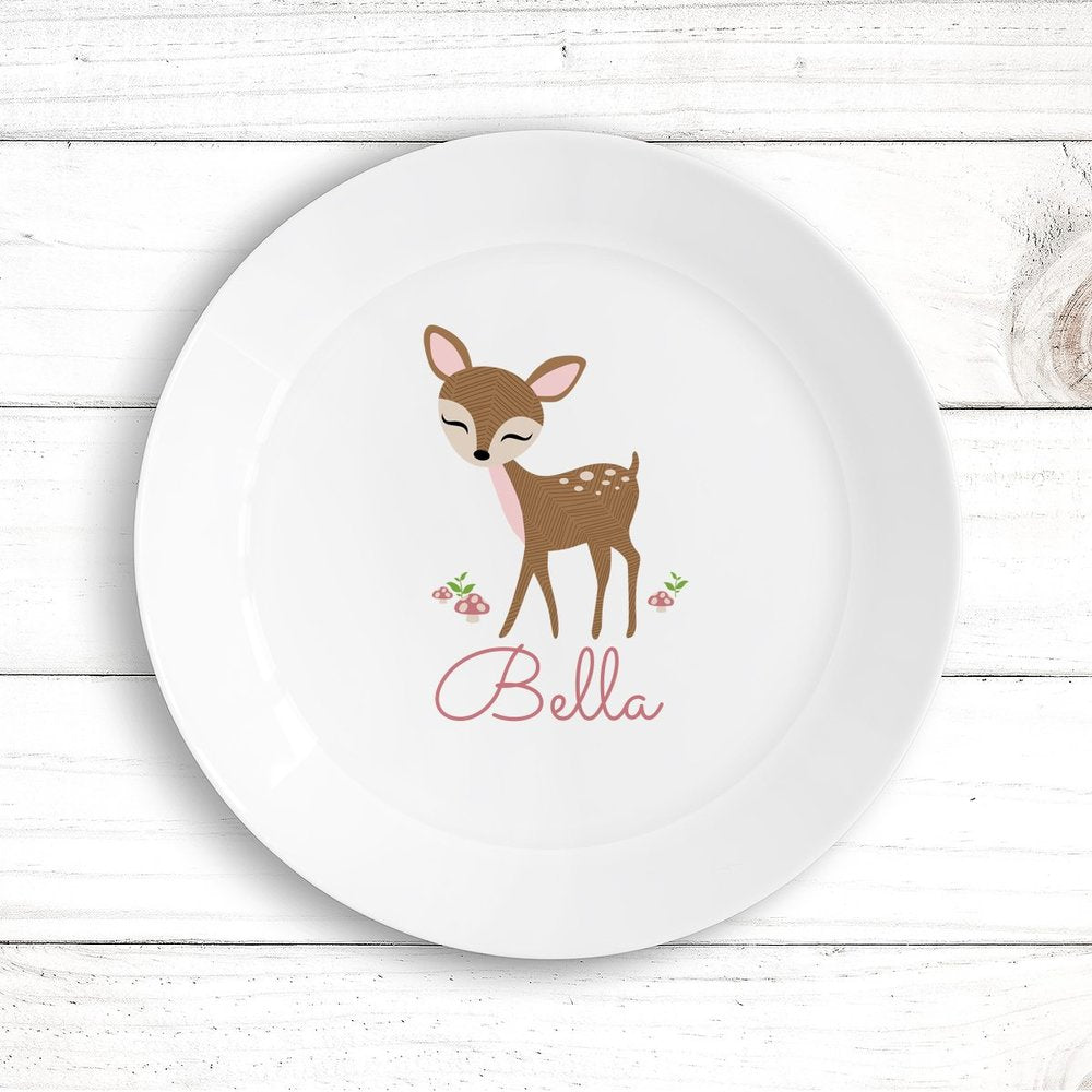 Cute Deer Kids Plate