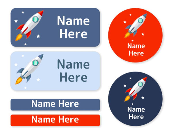 Rocket -  Mixed Name Label Pack