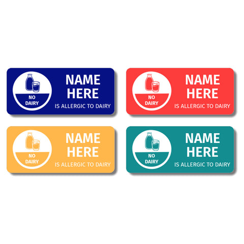 Marine Rectangle Allergy Labels (Pack of 32)