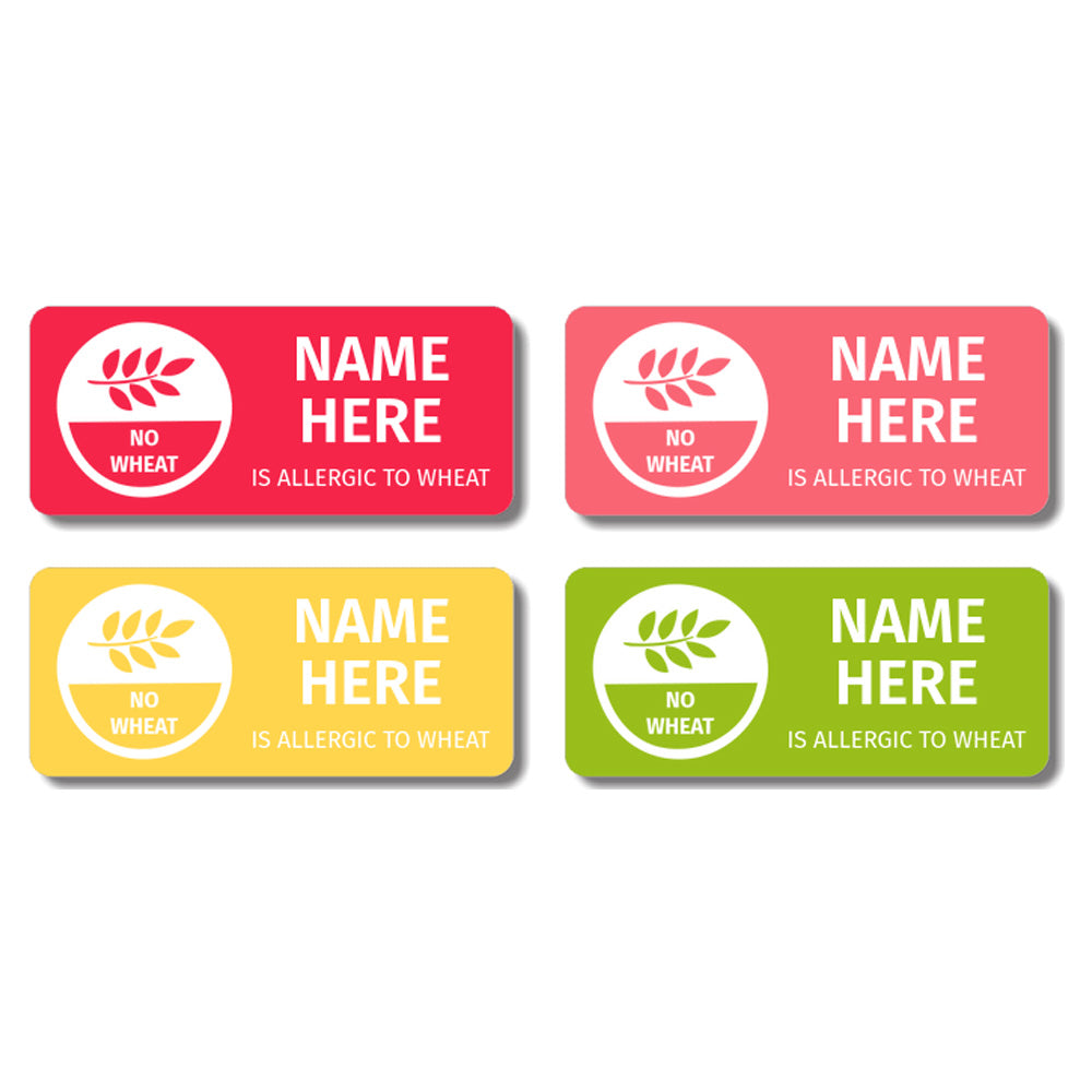 Tropical Rectangle Allergy Labels (Pack of 32)