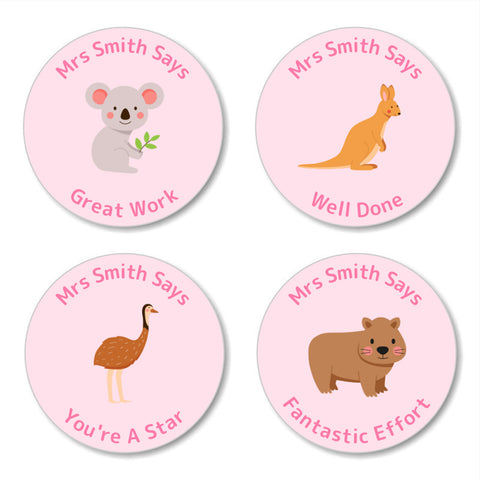 Aussie Animals Teacher Rewards Stickers 28pk