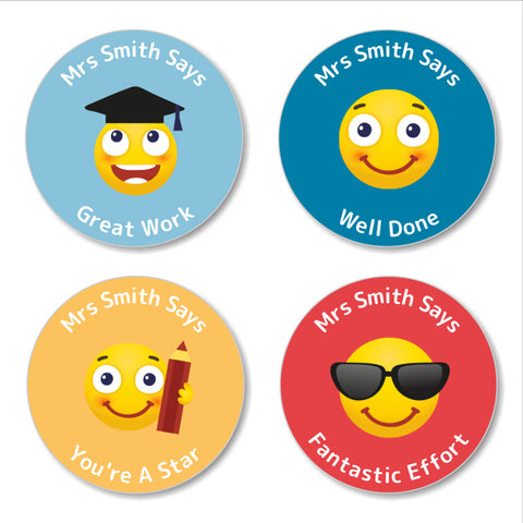 Emoji Teacher Rewards Stickers 28pk