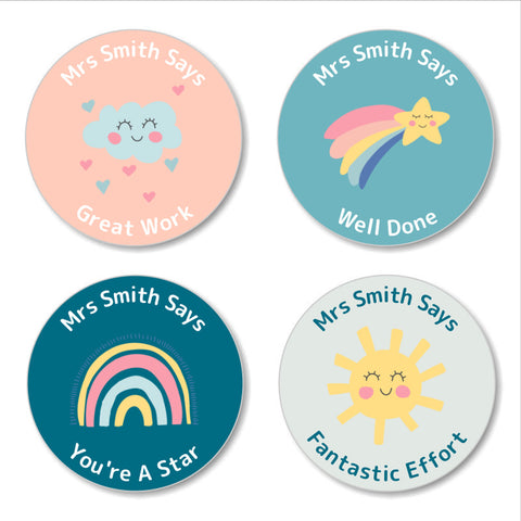 Happy Teacher Rewards Stickers 28pk
