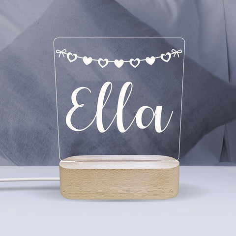 Hearts - Personalised Night Light