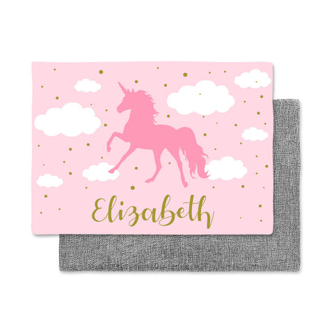 Pink Unicorn Linen Placemat