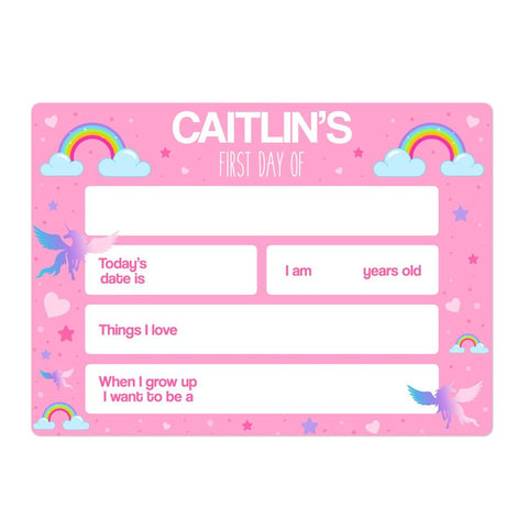 Rainbow First Day Sign