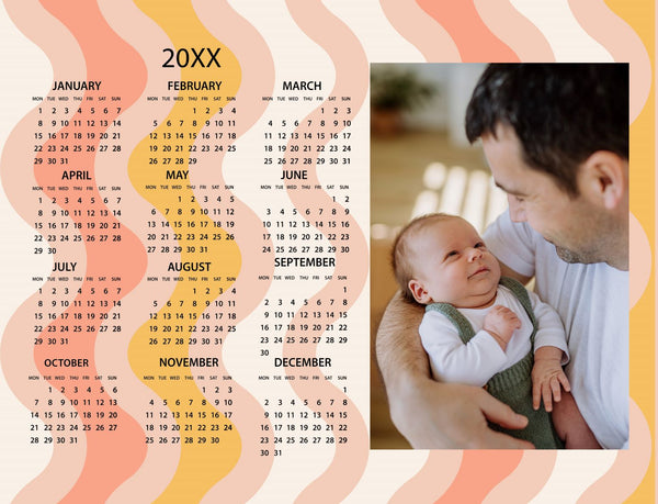 12x18" (30x45cm) Sticky Calendar