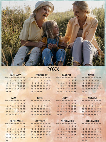 8x12" (20x30cm) Sticky Calendar