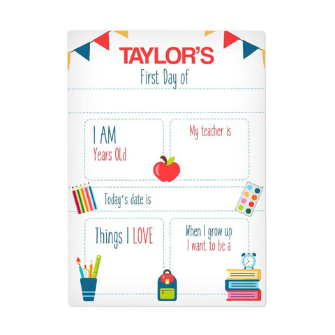 School First Day Sign