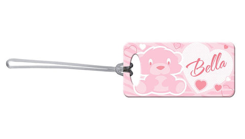 Pink Bear Bag Tag