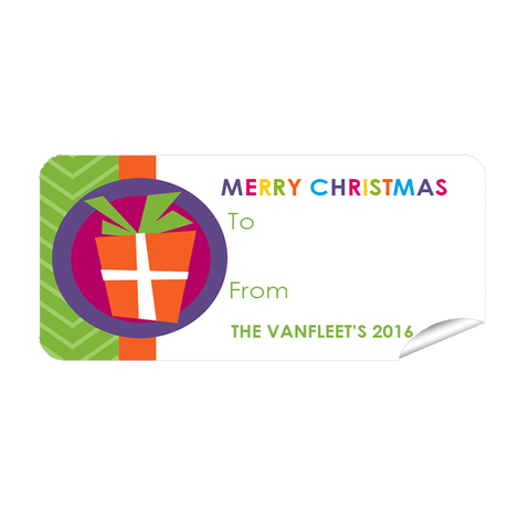Present 27pk Labels Christmas