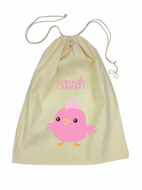 Drawstring Bag - Pink Chicken