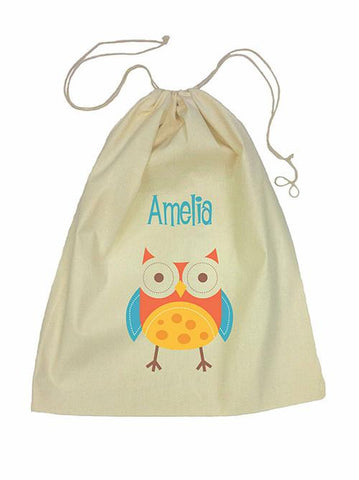 Drawstring Bag - Red Owl