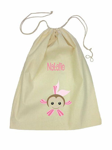 Drawstring Bag - Pink Fish