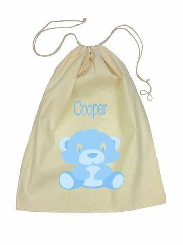 Drawstring Bag - Blue Bear