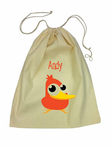 Drawstring Bag - Orange Duck