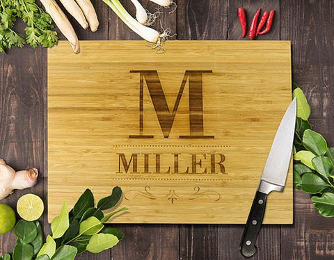 Surname Bamboo Cutting Board 12x16"