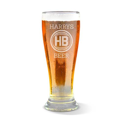 Monogram Design Premium 425ml Beer Glass