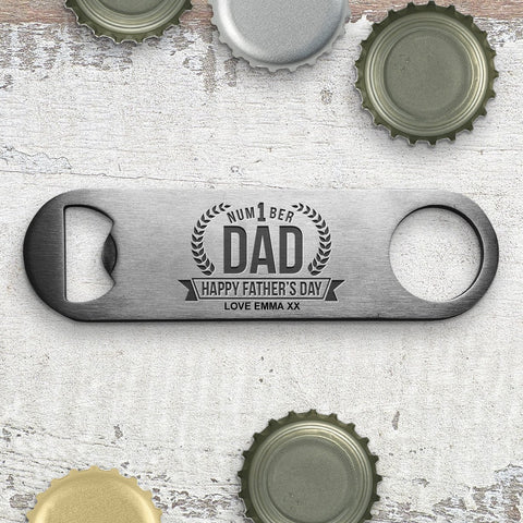Number 1 Dad Engraved Bottle Opener