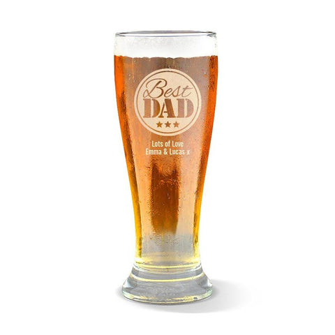 Best Dad Premium 285ml Beer Glass