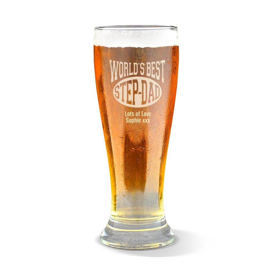 World's Best Step-Dad Premium 425ml Beer Glass
