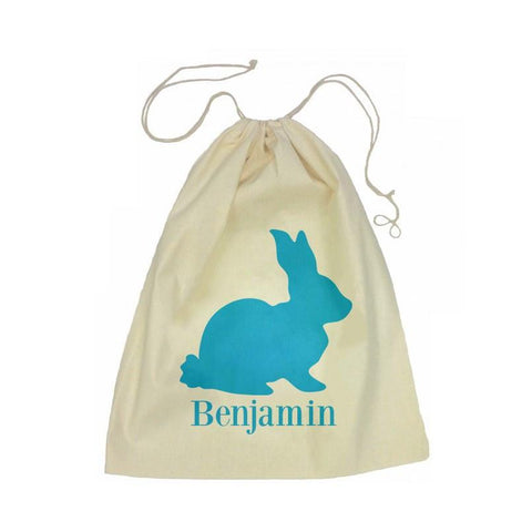 Drawstring Bag - Blue Bunny