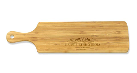 Happy Birthday Long Bamboo Serving Board
