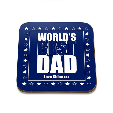 World's Best Dad Square Coaster - Single