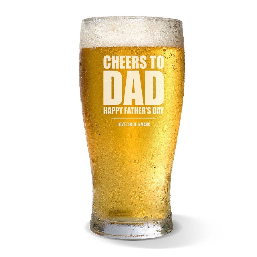 Cheers to Dad Standard 285ml Beer Glass