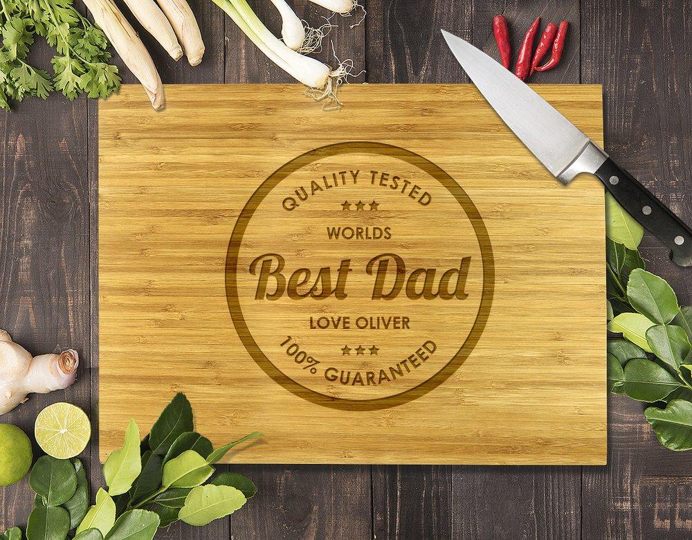 Best Dad Bamboo Cutting Board 8x11