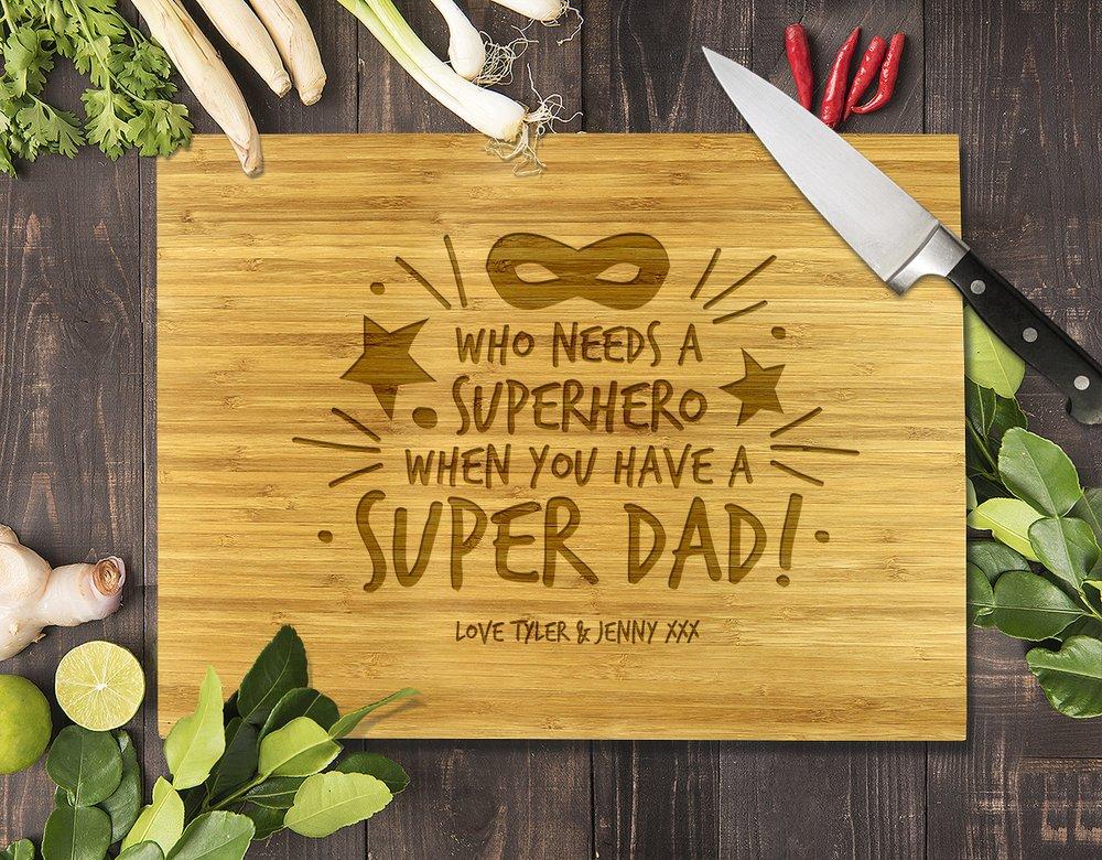 Super Dad Bamboo Cutting Board 40x30"
