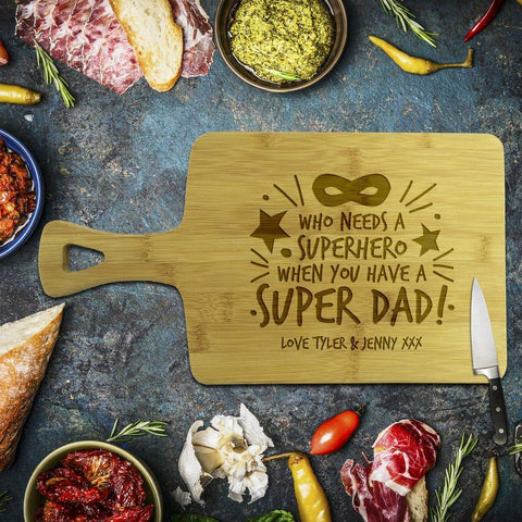 Super Dad Rectangle Bamboo Serving Board