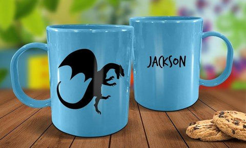 Dragon Plastic Mug - Blue