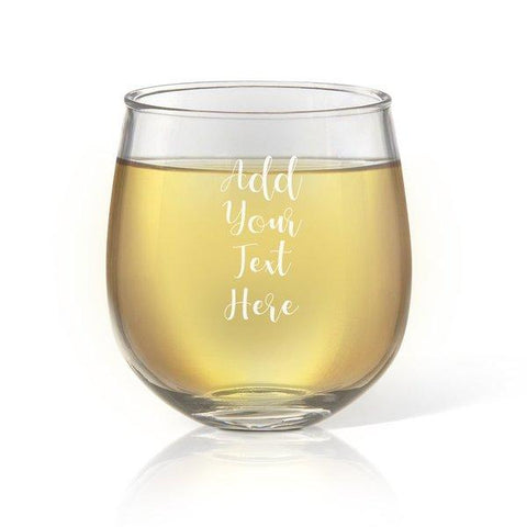 Add Your Own Message Stemless Wine Glass