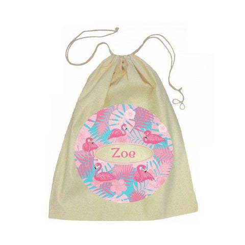 Drawstring Bag - Flamingos