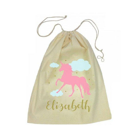 Drawstring Bag - Pink Unicorn