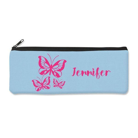 Pink Butterflies Pencil Case - Large