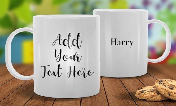Add Your Own Message White Plastic Mug