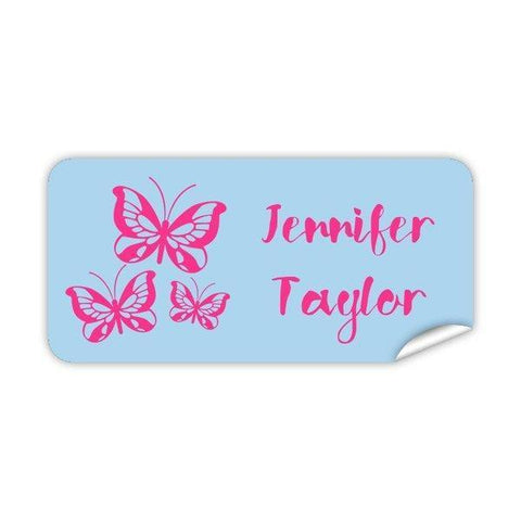 Butterflies Rectangle Labels 42pk