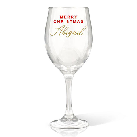 Christmas  Wine Glass