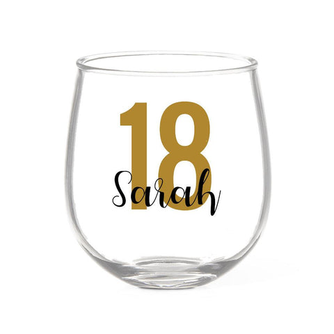 Age Stemless Wine Glass
